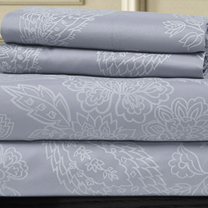 go to printed paisley sheet set lilac